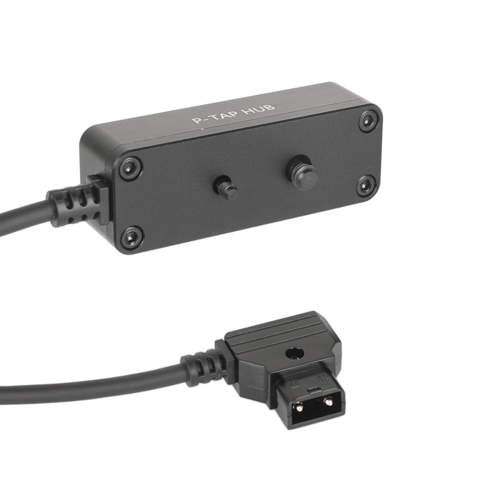 CAMVATE Male D-Tap B Type To 3-Port Female D-Tap P-Tap Hub Adapter Splitter With Ronin 2 Thread Screw For Photography Power (Black)
