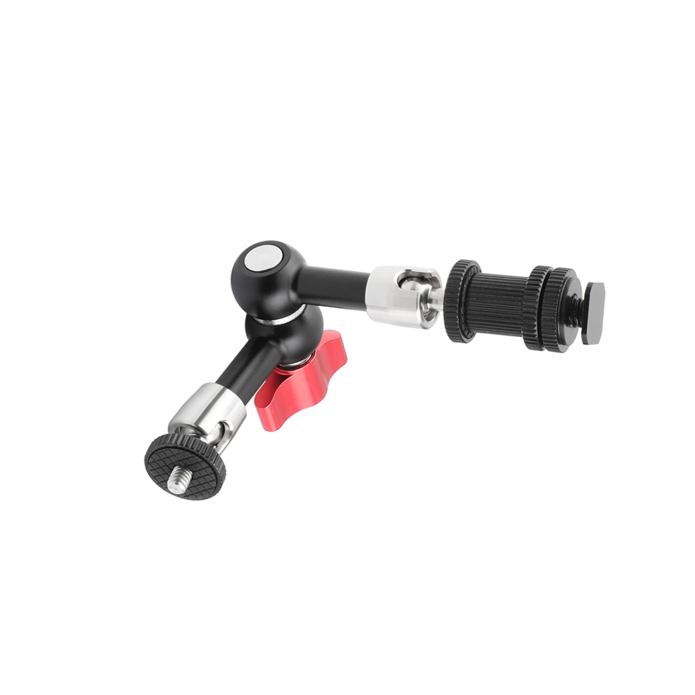 CAMVATE Solid 7" Articulating Magic Arm Stainless Steel Construction With 1/4" Screw Connector & Shoe Mount Adapter For Supporting Accessories