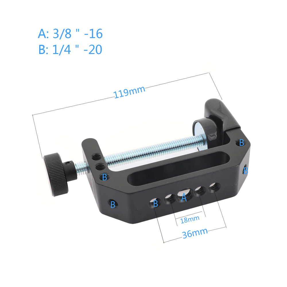 CAMVATE Universal Super C Clamp (Extended Edition) With 1/4"-20 Ball Head Support Holder For Photographic Accessories