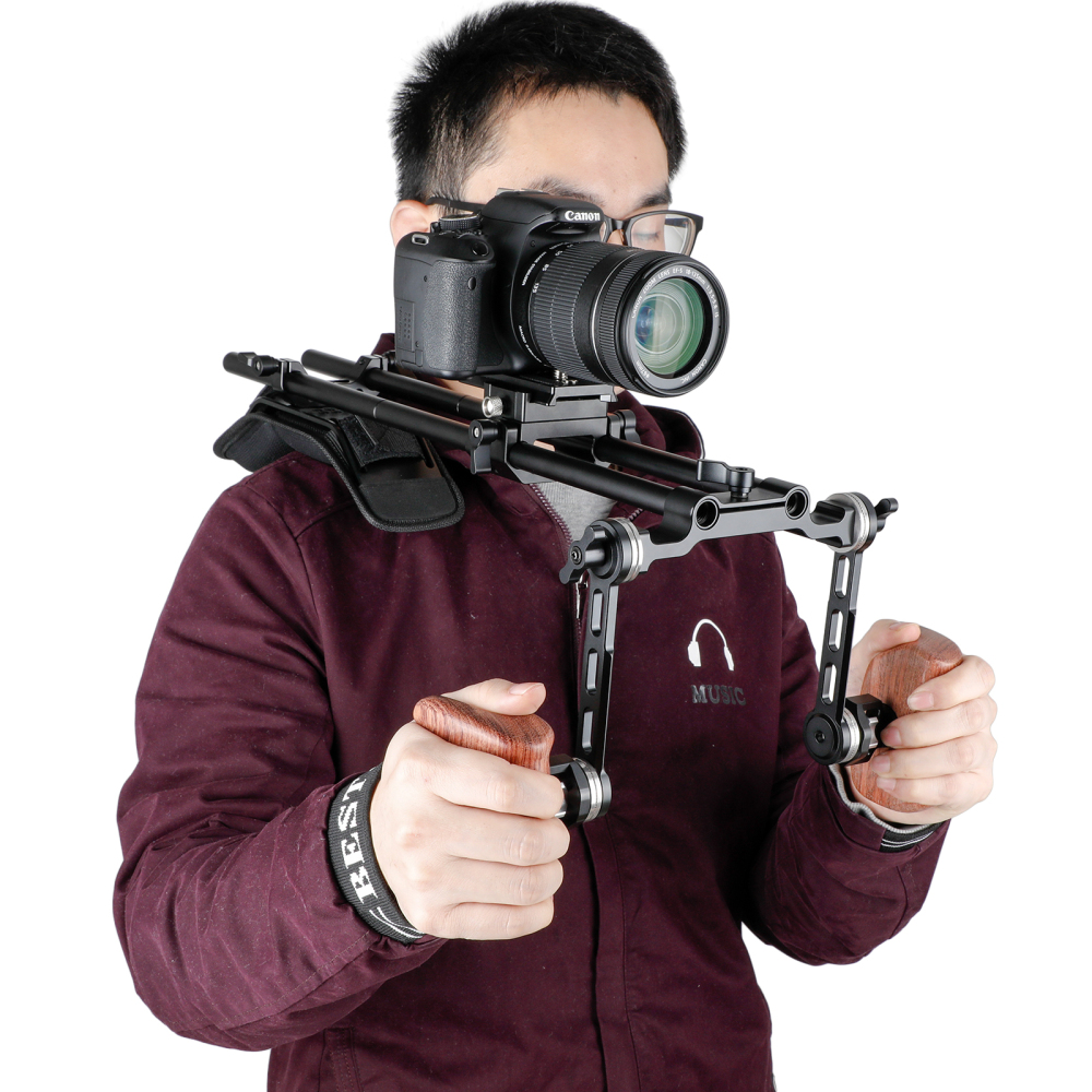 CAMVATE Wooden Hand Grip With M6 ARRI Rosette Mount (Left)
