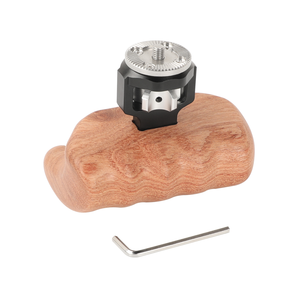 CAMVATE Wooden Hand Grip With M6 ARRI Rosette Mount (Right)
