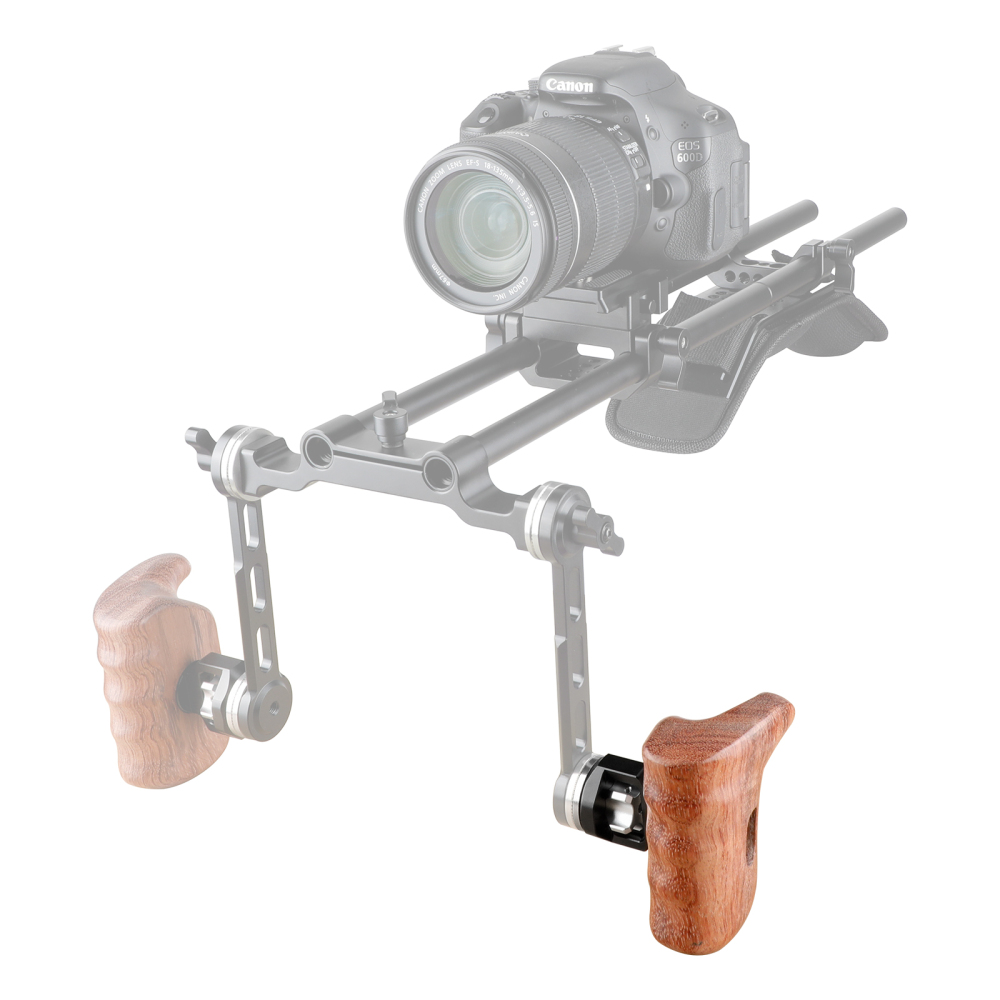CAMVATE Wooden Hand Grip With M6 ARRI Rosette Mount (Left)