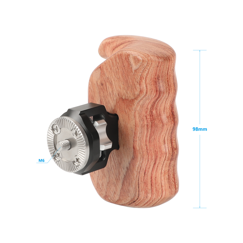 CAMVATE Wooden Hand Grip With M6 ARRI Rosette Mount (Left)