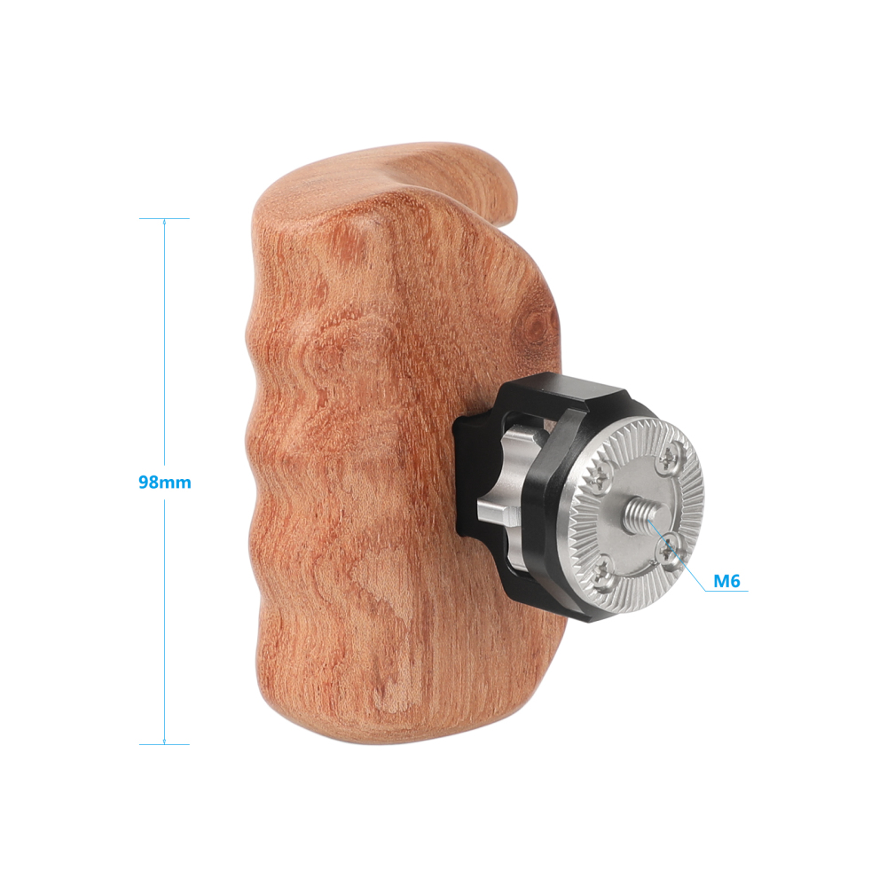 CAMVATE Wooden Hand Grip With M6 ARRI Rosette Mount (Right)