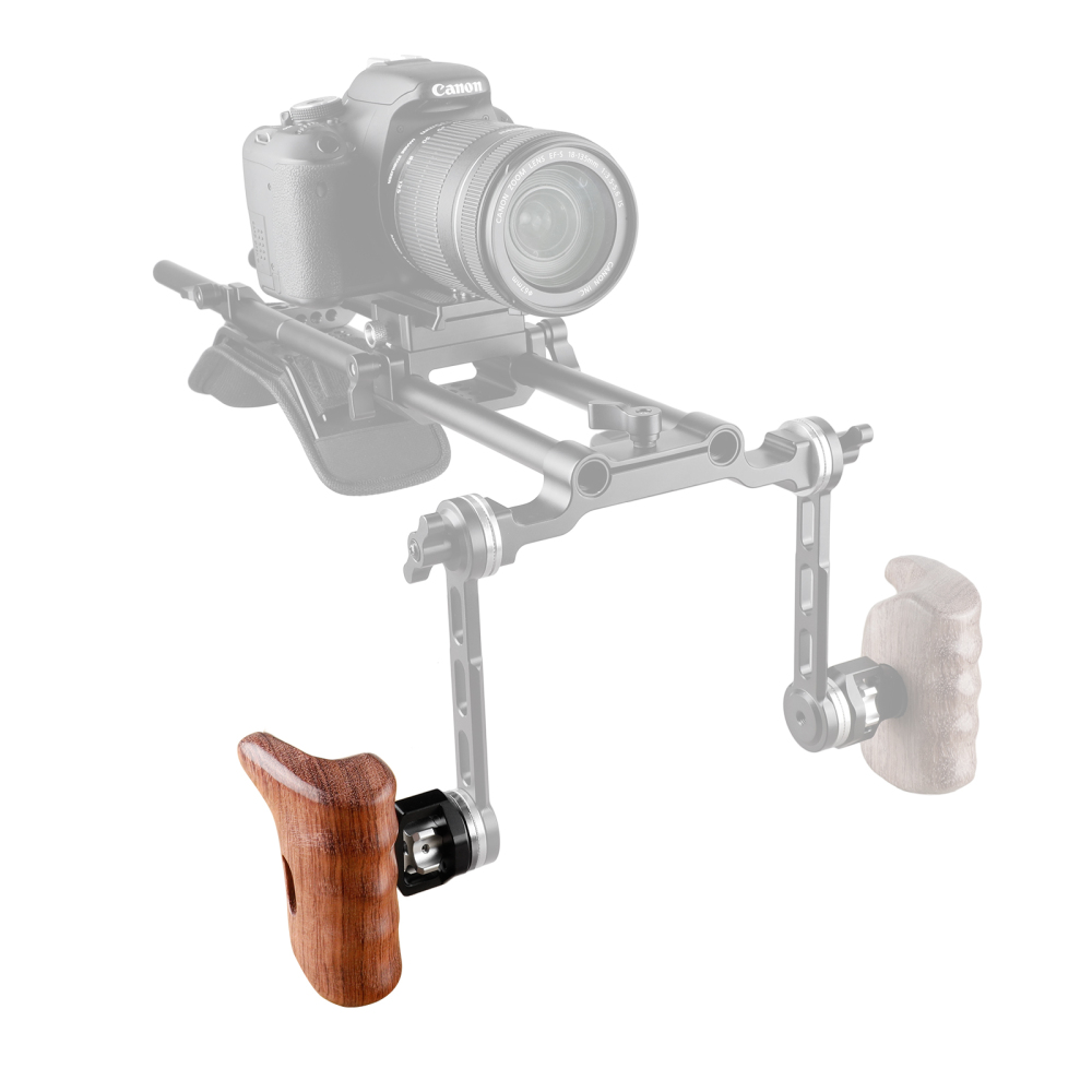 CAMVATE Wooden Hand Grip With M6 ARRI Rosette Mount (Right)