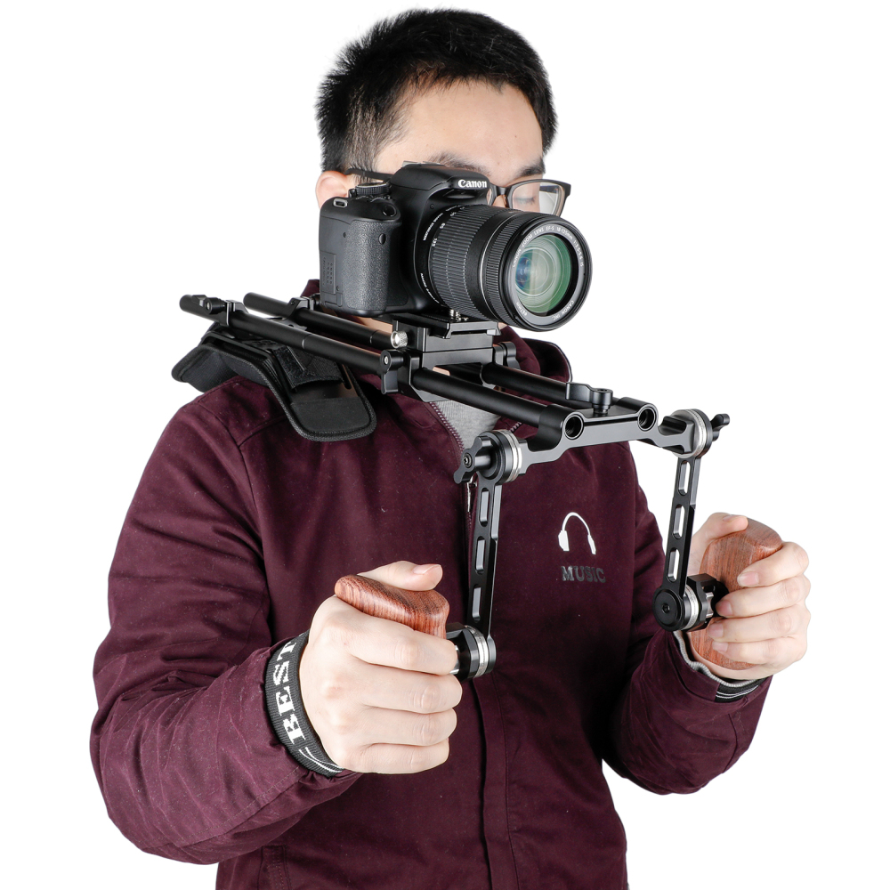 CAMVATE Wooden Hand Grip With M6 ARRI Rosette Mount (Right)
