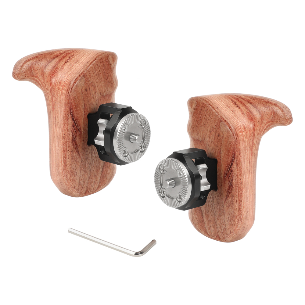 CAMVATE Wooden Hand Grip With M6 ARRI Rosette Mount (Left & Right)