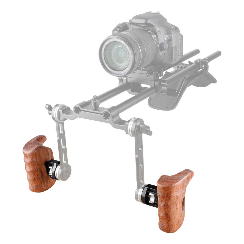 CAMVATE Wooden Hand Grip With M6 ARRI Rosette Mount (Left & Right)