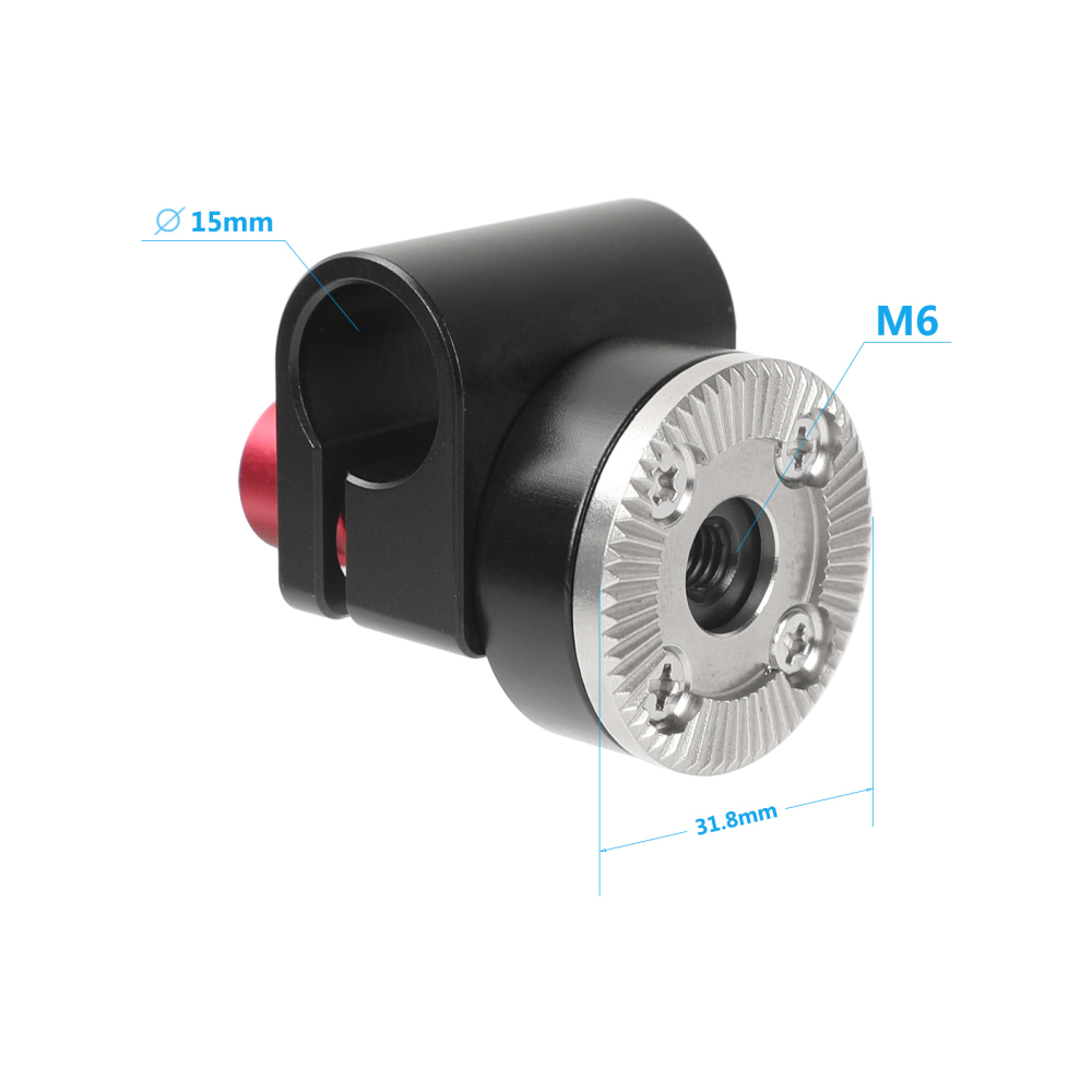 CAMVATE Single 15mm Rod Clamp with Arri Rosette Lock