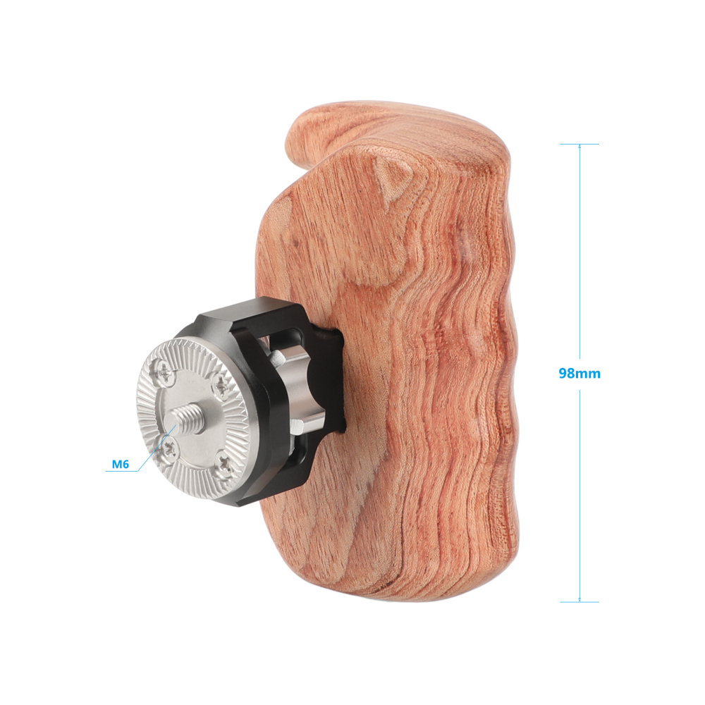 CAMVATE Wooden Hand Grip With M6 ARRI Rosette Mount (Left & Right)