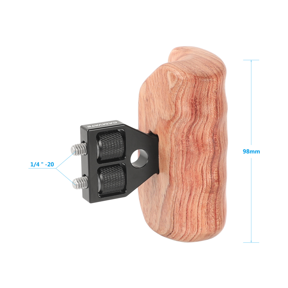 CAMVATE Wooden Handle Grip Left Side For DSLR Camera Cage (Brazilian Wood)
