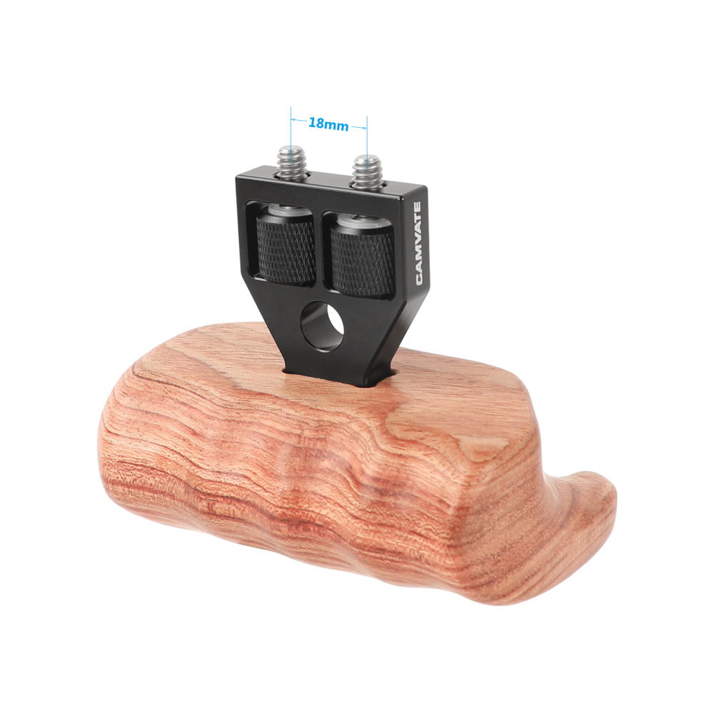 CAMVATE Wooden Handle Grip Left Side For DSLR Camera Cage (Brazilian Wood)