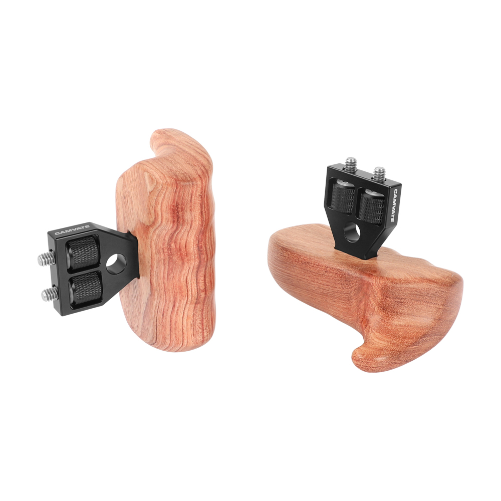 CAMVATE Wood Wooden Handgrip (left & right hand) for DSLR Camera Cage (Brazilian Wood)
