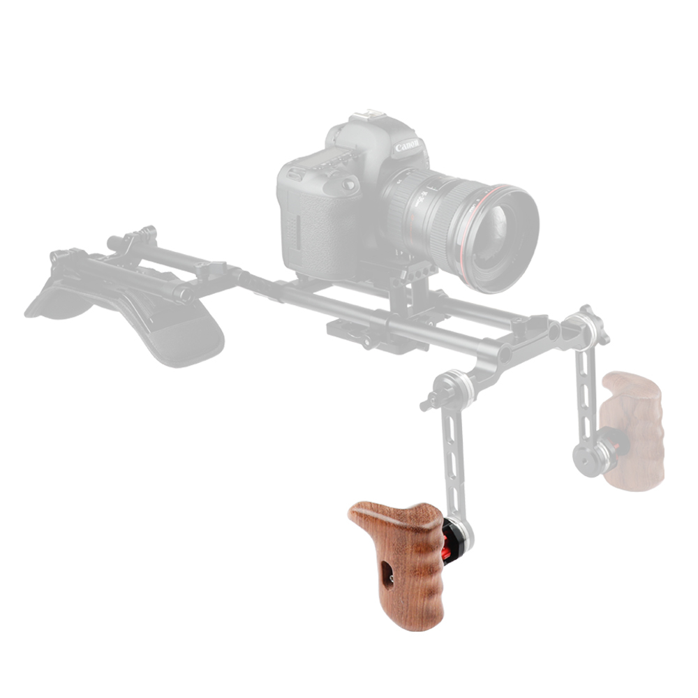 CAMVATE Wooden Handle Grip (right) with ARRI Rosette Mount