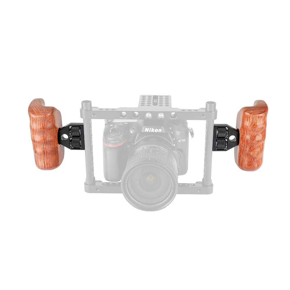 CAMVATE Wood Wooden Handgrip (left & right hand) for DSLR Camera Cage (Brazilian Wood)