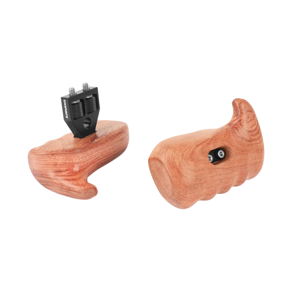 CAMVATE Wood Wooden Handgrip (left & right hand) for DSLR Camera Cage (Brazilian Wood)