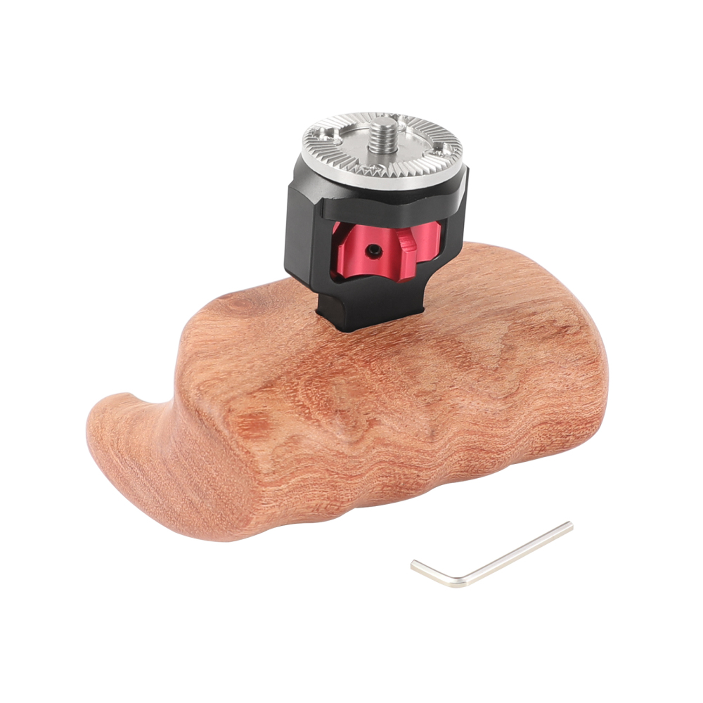 CAMVATE Wooden Handle Grip (right) with ARRI Rosette Mount