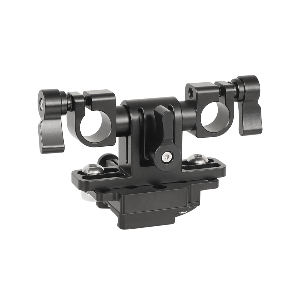 CAMVATE 360 Degree Swivel 15mm Dual Rod Holder Clamp With V Lock Female Quick Release Adapter For DSLR Camera’s Power Supply