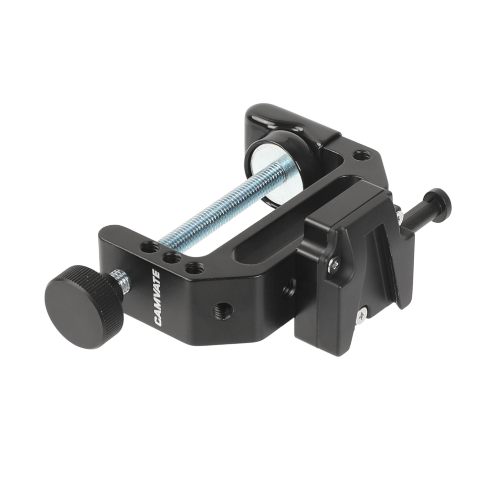 CAMVATE Extended Super C Clamp With V Lock Female Quick Release Adapter For DSLR Camera’s Power Supply