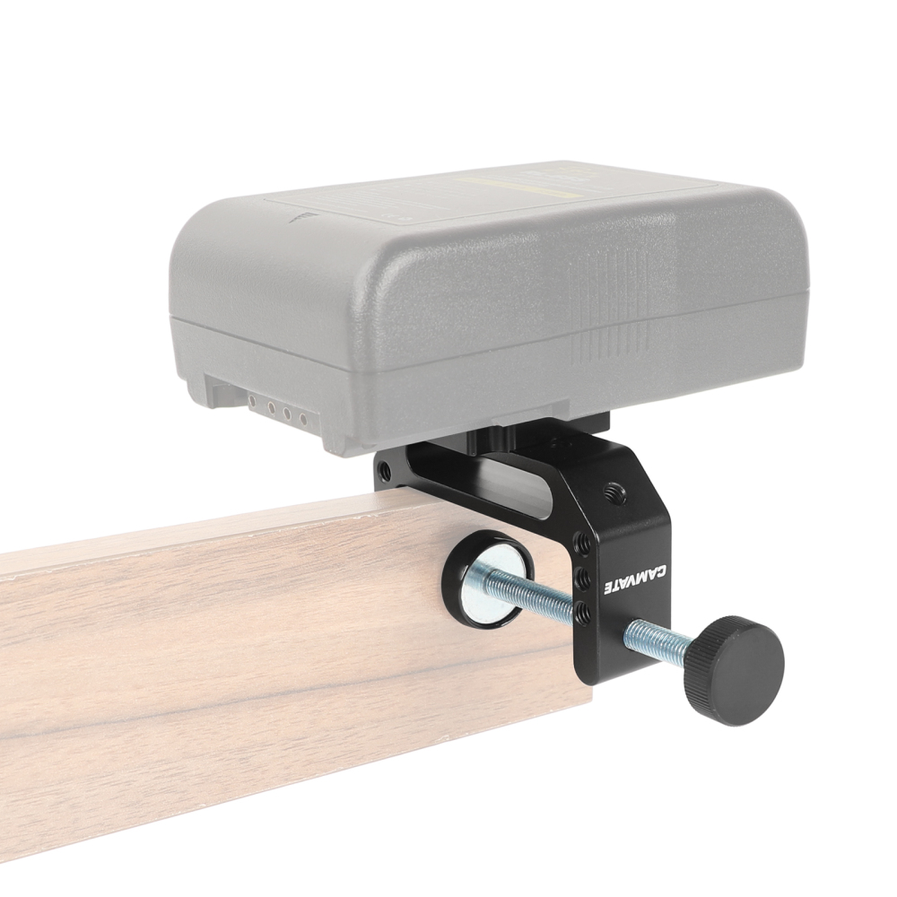 CAMVATE Extended Super C Clamp With V Lock Female Quick Release Adapter For DSLR Camera’s Power Supply