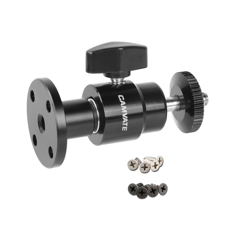 CAMVATE 1/4"-20 Mini Ball Head Wall Ceiling Mount for Monitor CCTV DVR Home Installation Surveillance System