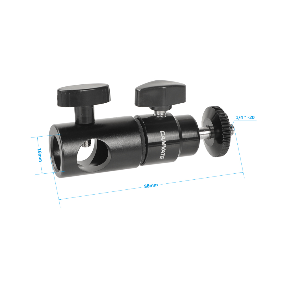 CAMVATE Light Stand Mount And 1/4''-20 Mini Ball Head