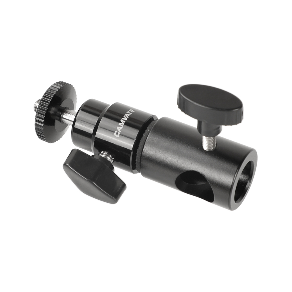 CAMVATE Light Stand Mount And 1/4''-20 Mini Ball Head
