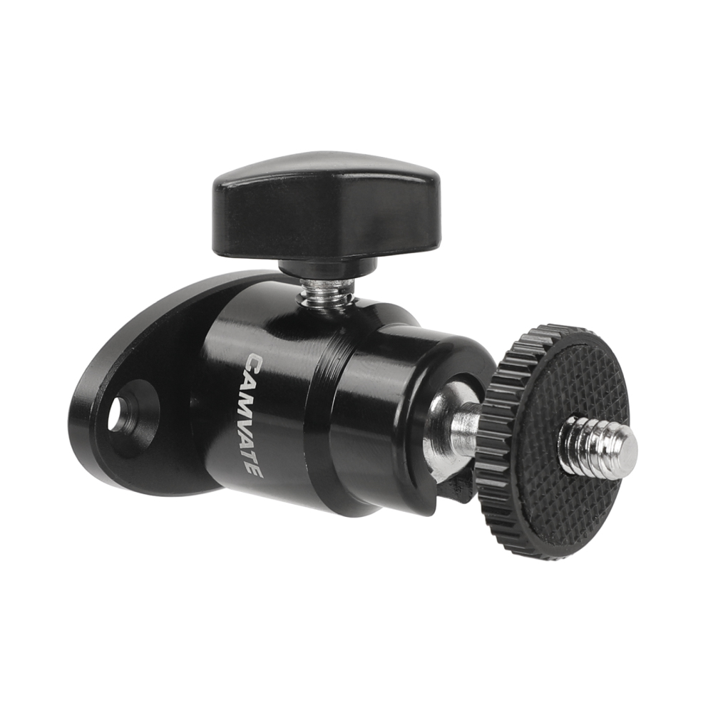 CAMVATE Security Wall Mount With 1/4"-20 Male Mini Ball Head For CCTV Camera Surveillance System