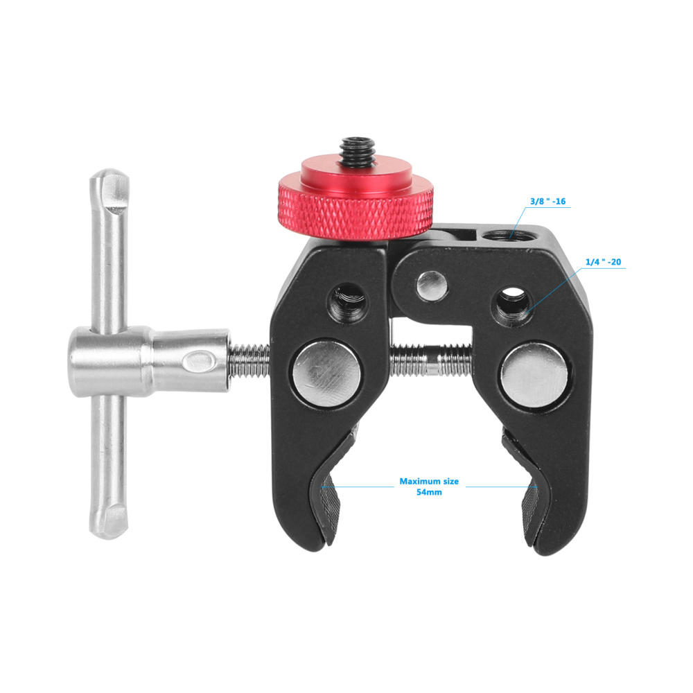CAMVATE Super Clamp with 1/4"-20 to 1/4"-20 Screw Converter
