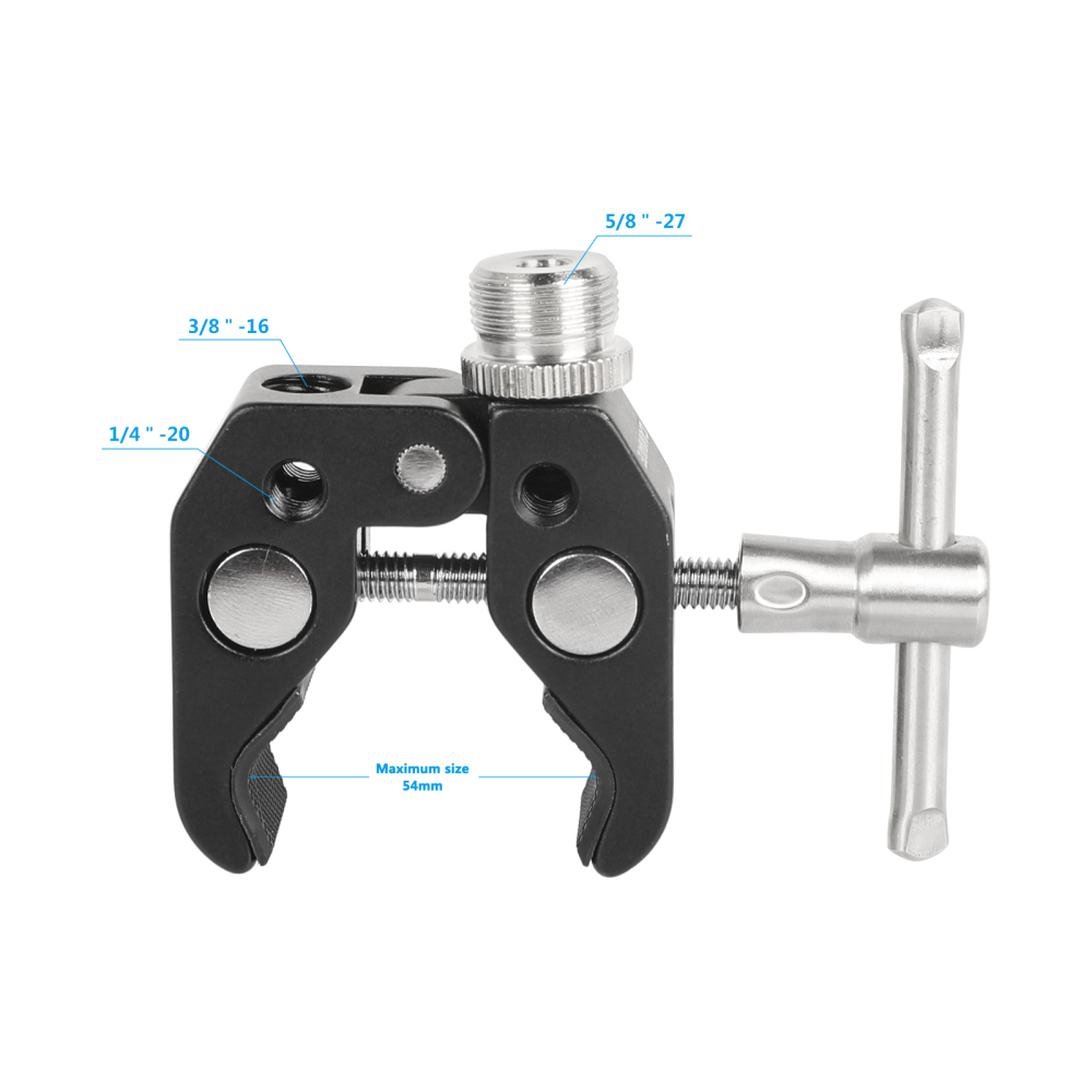 CAMVATE Crab clamp with 5/8"-27 thread for microphones
