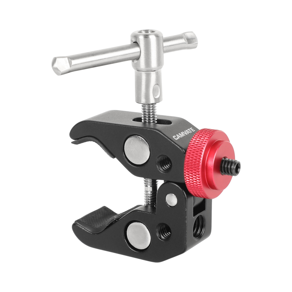 CAMVATE Super Clamp with 1/4"-20 to 1/4"-20 Screw Converter