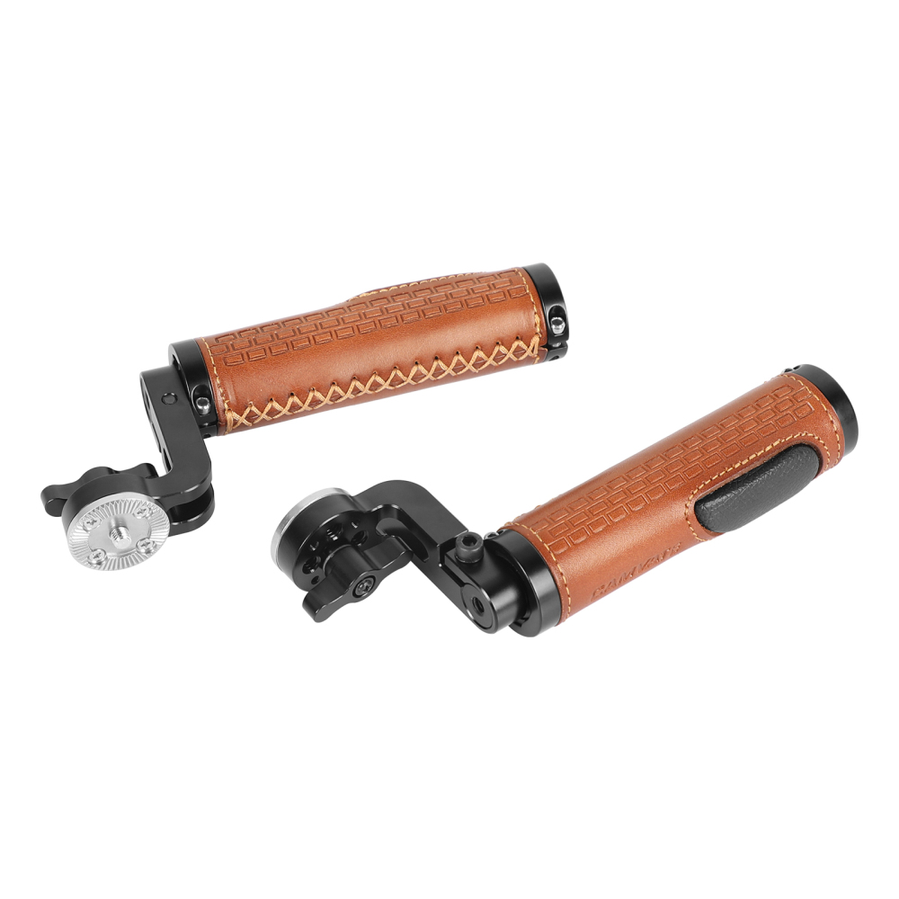 CAMVATE ARRI Rosette Leather Handgrip M6 Male Threads For DSLR Shoulder Rig (A Pair)