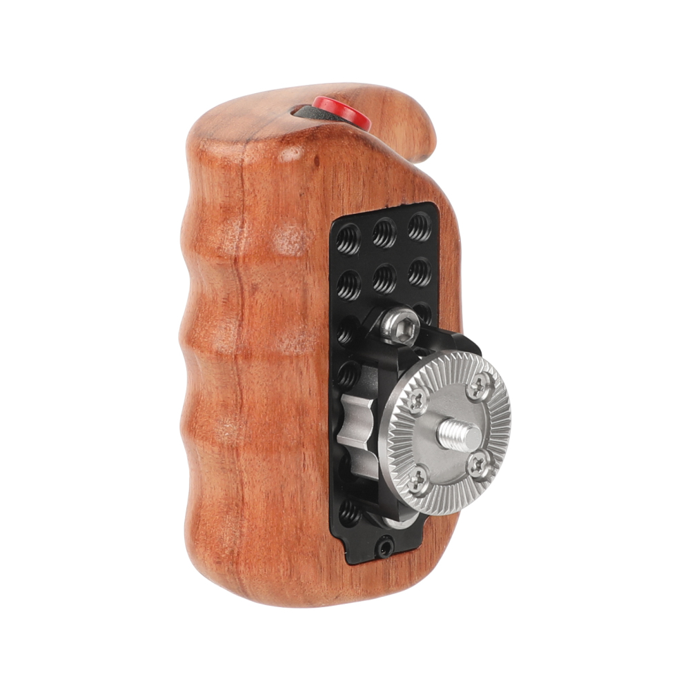 CAMVATE Right Side Remote Control Handle (Brazil Wood Made) With Coiled Adapter Cable For Panasonic Cameras With RSS Protocol