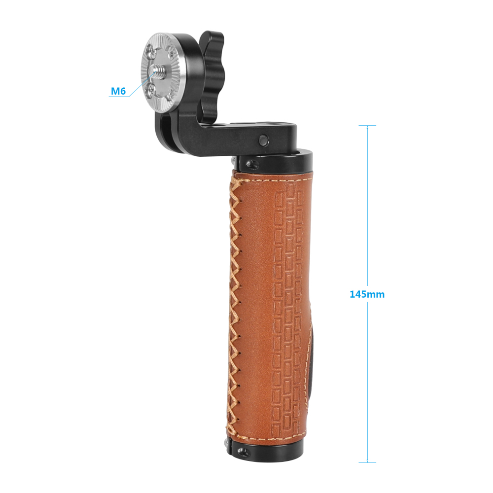 CAMVATE ARRI Rosette Leather Handgrip M6 Male Threads For DSLR Shoulder Rig (A Pair)