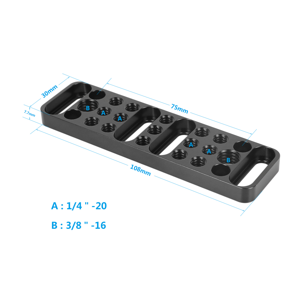 CAMVATE Multi-function Mounting Plate Cheese Plate with 1/4"-20 and 3/8"-16 Connections