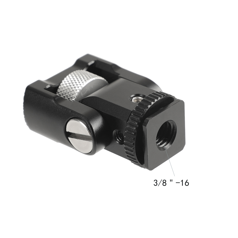 CAMVATE 1/4"-20 Support Holder 90 Degree Tilt Adjustable With Bottom Shoe Mount Adapter For On-camera Monitor / LED Flashlight