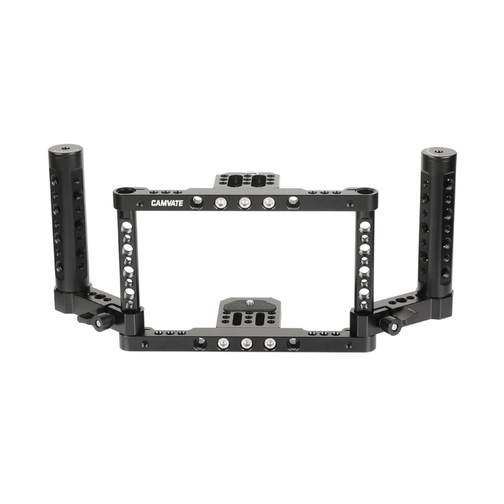 CAMVATE 5" & 5.5" Director’s Monitor Cage Kit With Adjustable Dual Cheese Handgrip For Atomos NinjaV And Shinobi