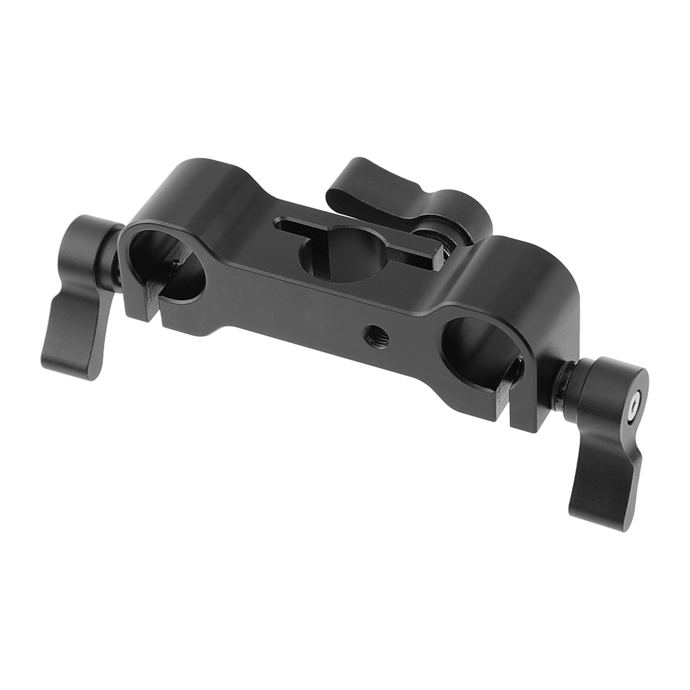 CAMVATE Standard 15mm Railblock Clamp 3-Port For DSLR Camera Rod Supporting System