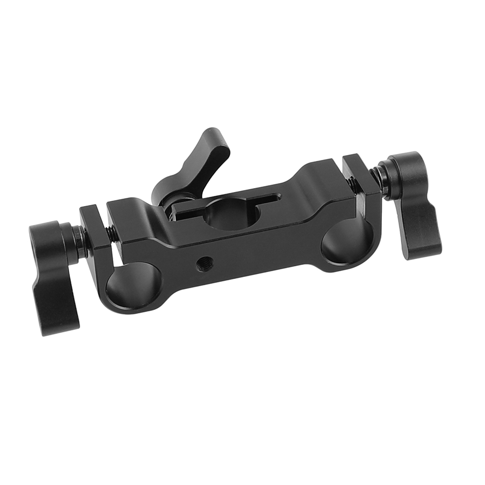CAMVATE Standard 15mm Railblock Clamp 3-Port For DSLR Camera Rod Supporting System