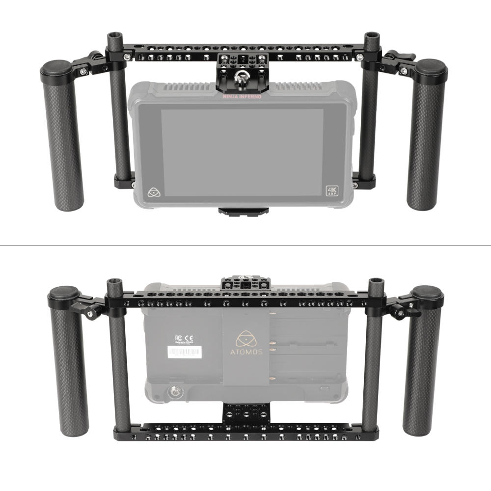 CAMVATE 7" Director’s Monitor Cage Kit With Adjustable Carbon Fiber Handgrip For Atomos Ninja Inferno / Shotgun 7