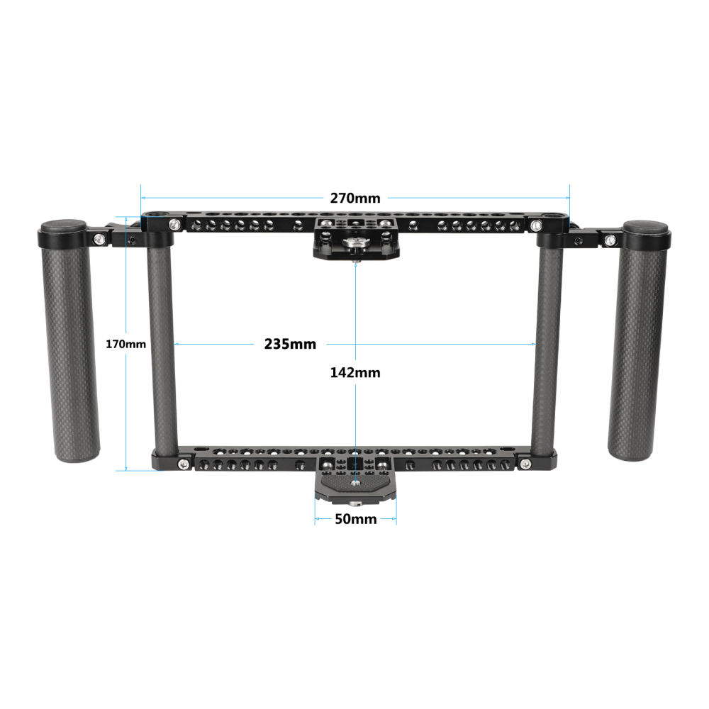 CAMVATE 7" Director’s Monitor Cage Kit With Adjustable Carbon Fiber Handgrip For Atomos Ninja Inferno / Shotgun 7