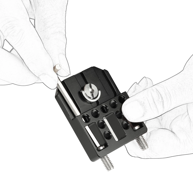 CAMVATE Top / Bottom Mounting Plate With 1/4" Mounting Stud For Director's Monitor Cage Kit (Universal Use)