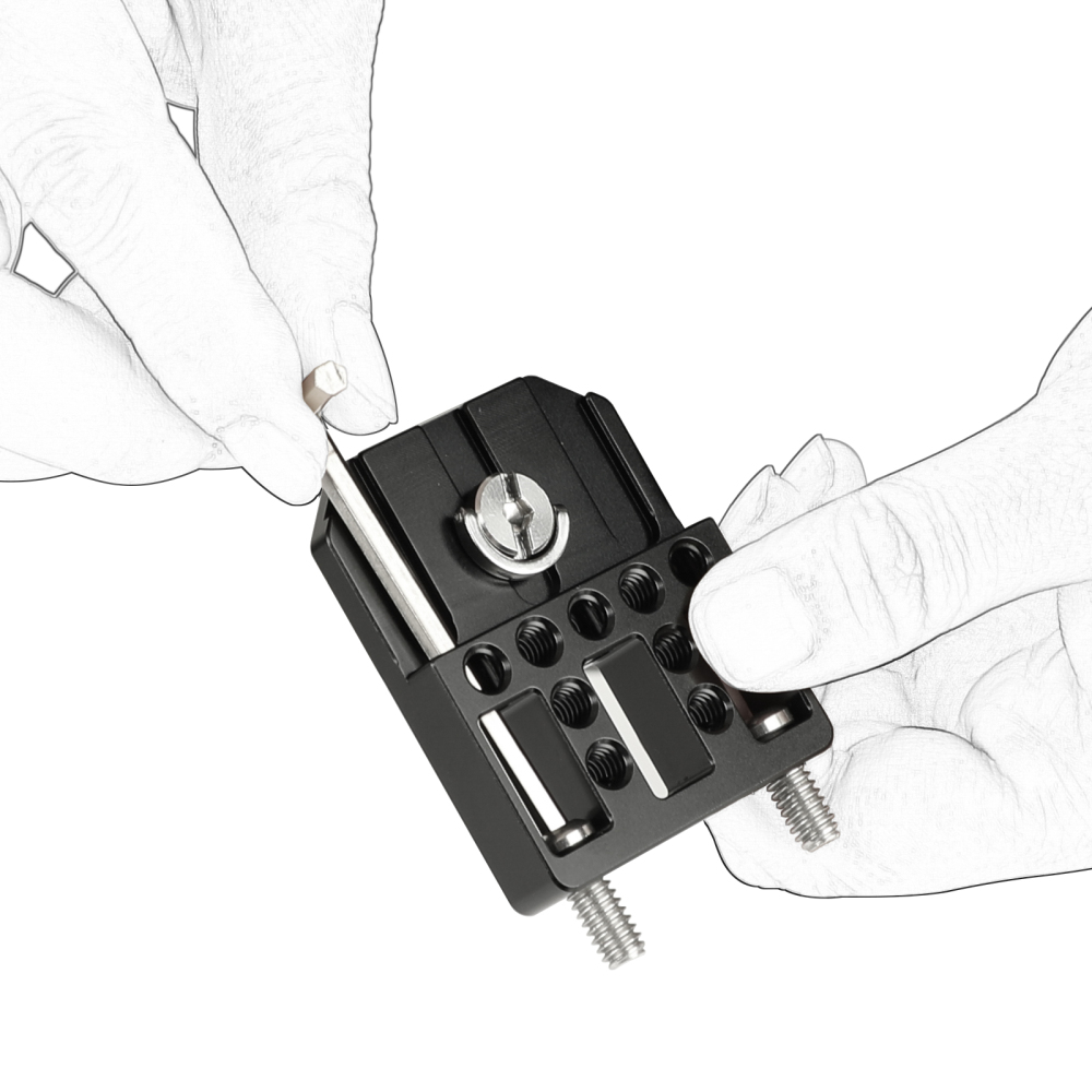 CAMVATE Top / Bottom Mounting Plate With 1/4" Mounting Stud For Director's Monitor Cage Kit (Universal Use)