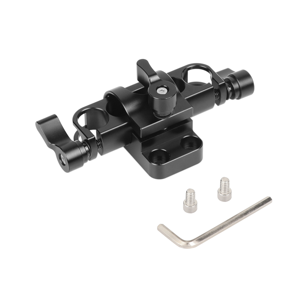 CAMVATE 360 Degree Rotating 15mm Rail Blocks Clamp For DSLR Camera Rod Supporting System