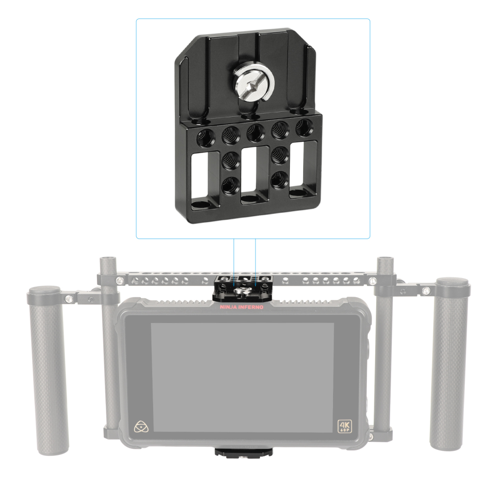 CAMVATE Top / Bottom Mounting Plate With 1/4" Mounting Stud For Director's Monitor Cage Kit (Universal Use)