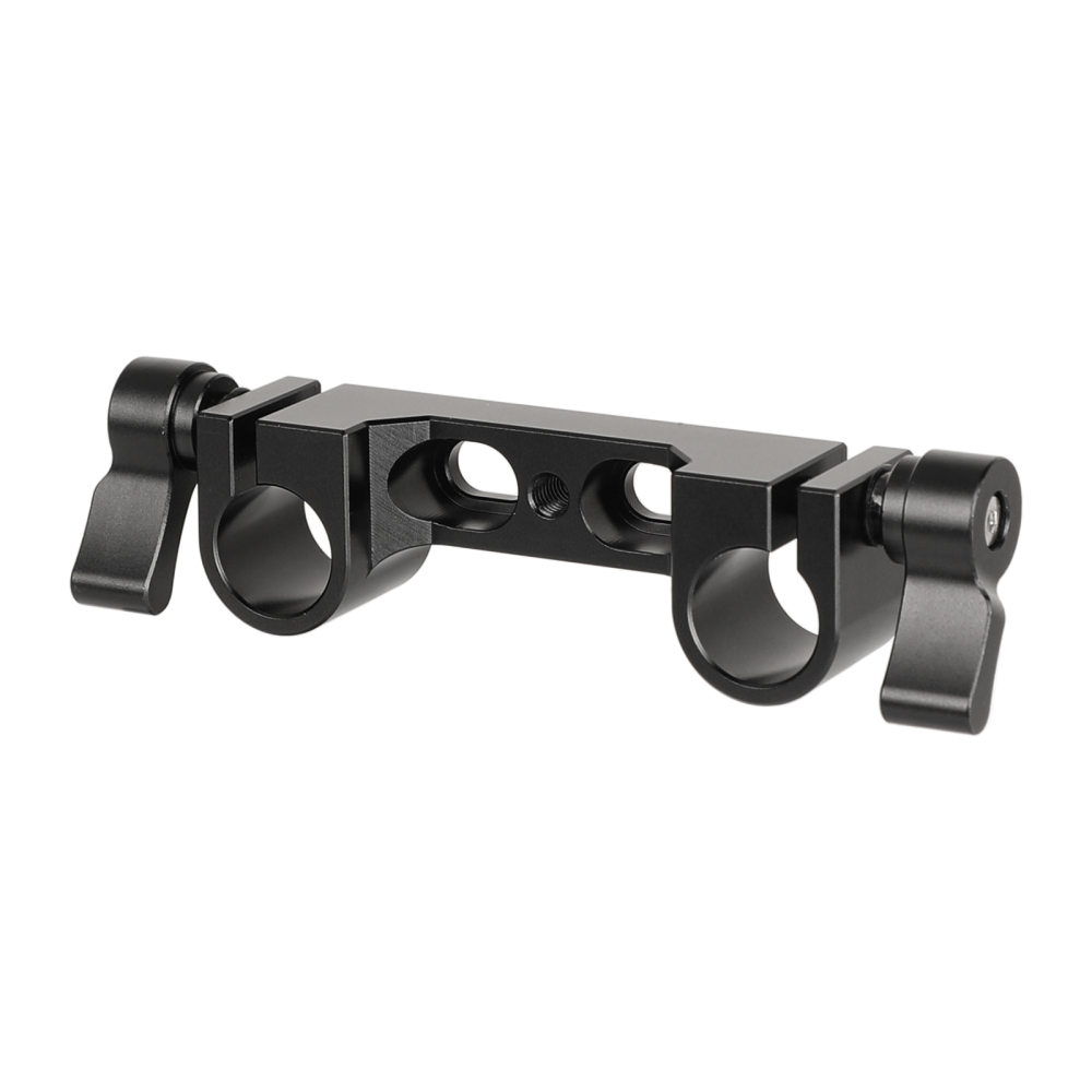 CAMVATE 15mm Railblock Rod Clamp With Central Unthreaded Mounting Points For DSLR Camera Rail Rod Supporting System