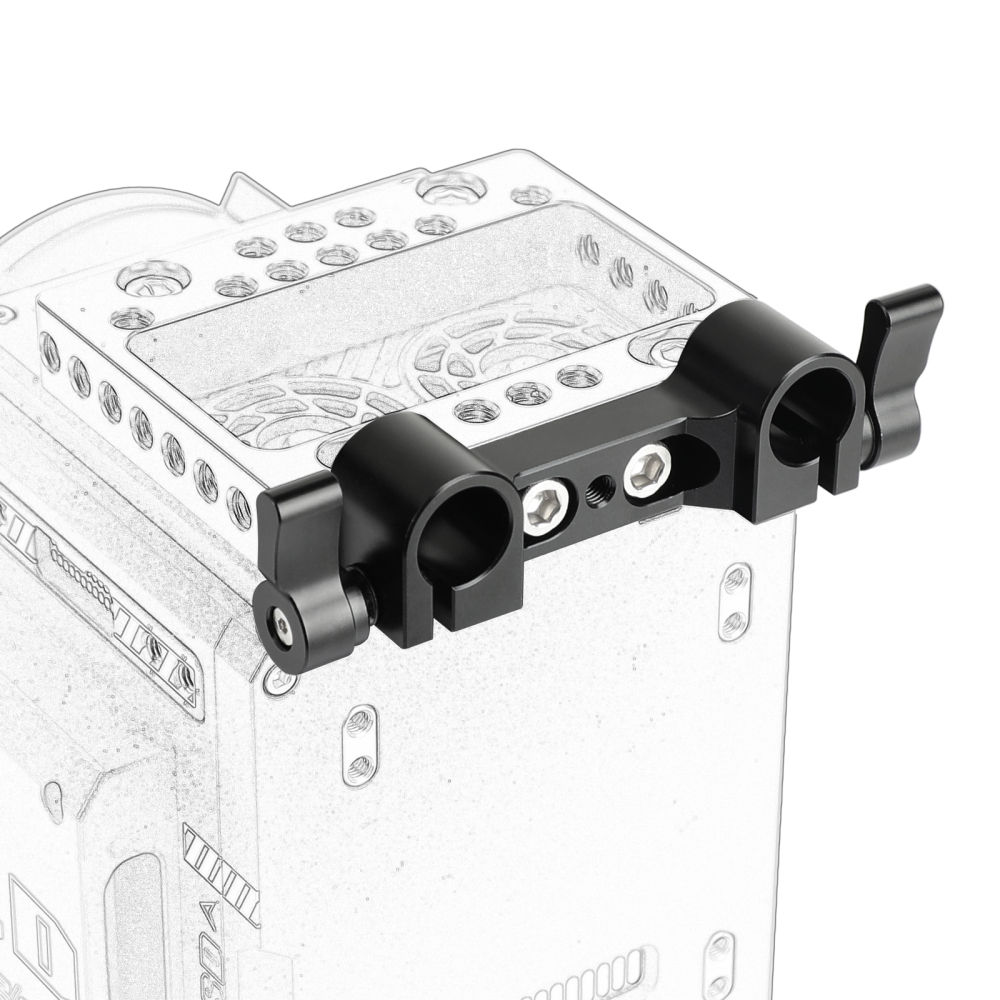 CAMVATE 15mm Railblock Rod Clamp With Central Unthreaded Mounting Points For DSLR Camera Rail Rod Supporting System
