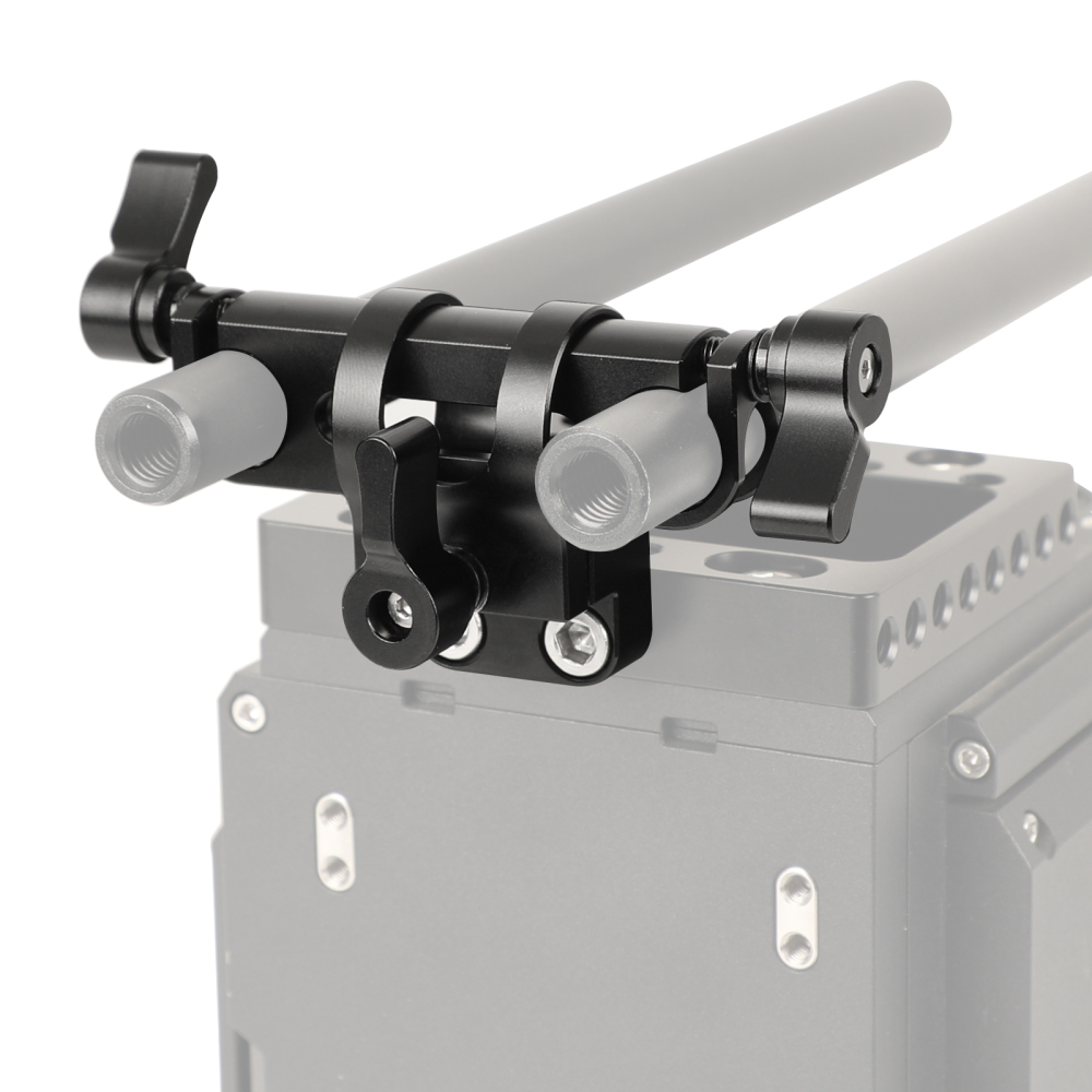CAMVATE 360 Degree Rotating 15mm Rail Blocks Clamp For DSLR Camera Rod Supporting System