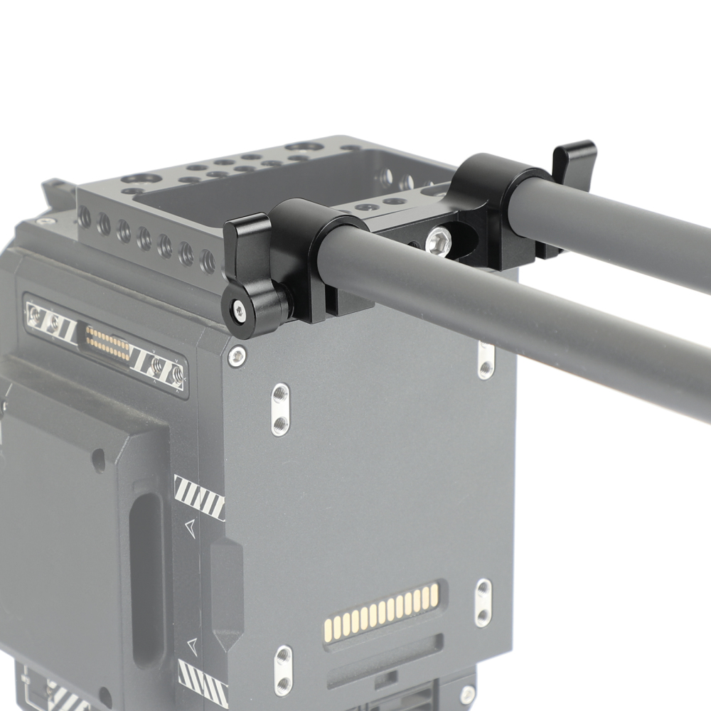 CAMVATE 15mm Railblock Rod Clamp With Central Unthreaded Mounting Points For DSLR Camera Rail Rod Supporting System