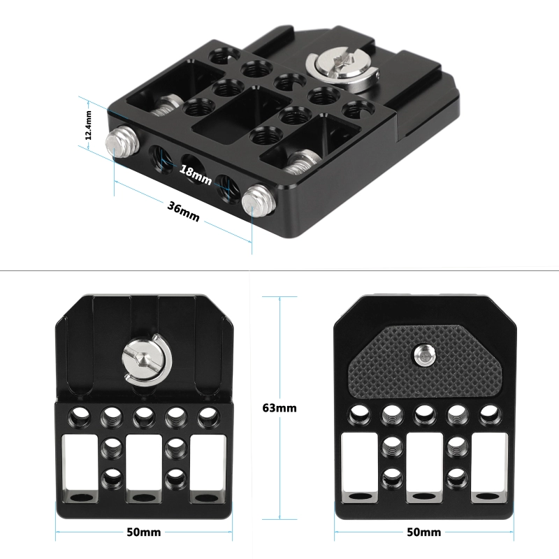 CAMVATE Top / Bottom Mounting Plate With 1/4" Mounting Stud For Director's Monitor Cage Kit (Universal Use)